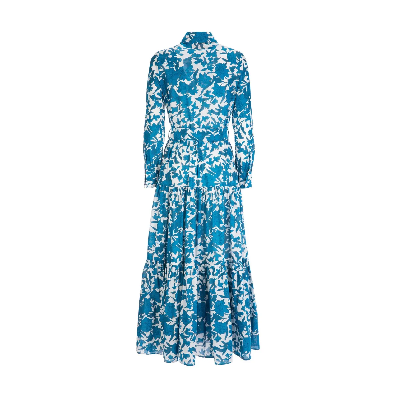 Abito Estivo Bellini in Voile di Cotone - Tonalità Blu Giglio, Collezione Esclusiva Double-J