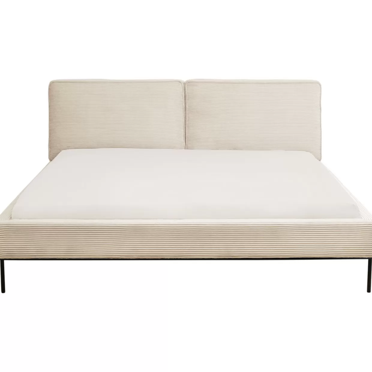 Letto Matrimoniale East Side - KARE Design | Struttura in Corde e Rivestimento Crema 160x200 cm