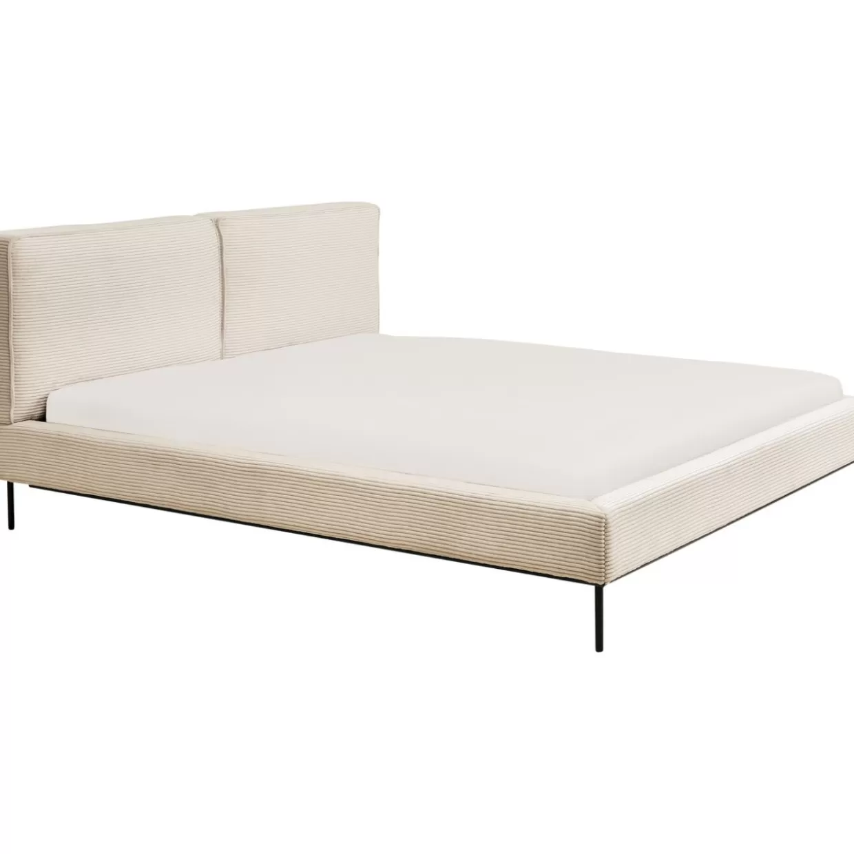Letto Matrimoniale East Side - KARE Design | Struttura in Corde e Rivestimento Crema 160x200 cm