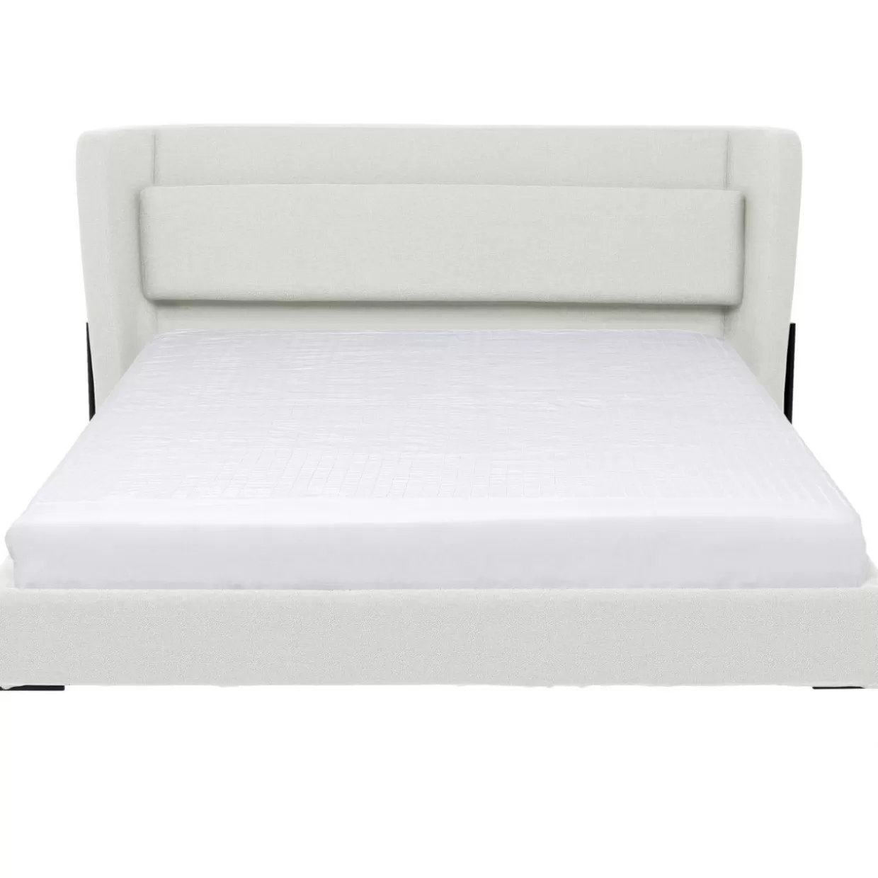 Letto Matrimoniale Tivoli Crema KARE Design 180x200 - Linea Moderna con Testiera Imbottita, Materasso Incluso