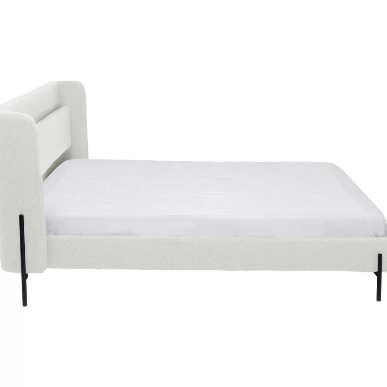 Letto Matrimoniale Tivoli Crema KARE Design 180x200 - Linea Moderna con Testiera Imbottita, Materasso Incluso