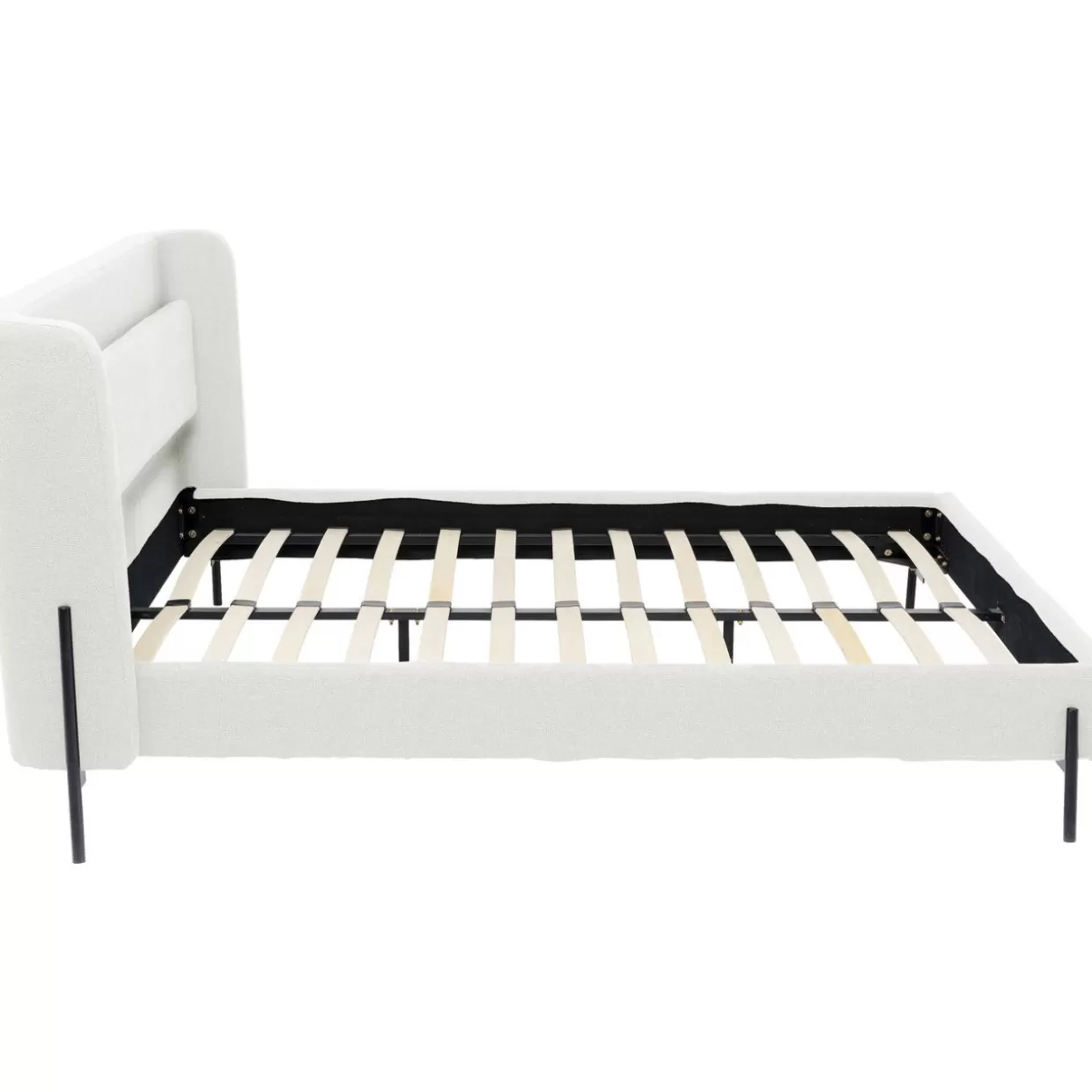 Letto Matrimoniale Tivoli Crema KARE Design 180x200 - Linea Moderna con Testiera Imbottita, Materasso Incluso