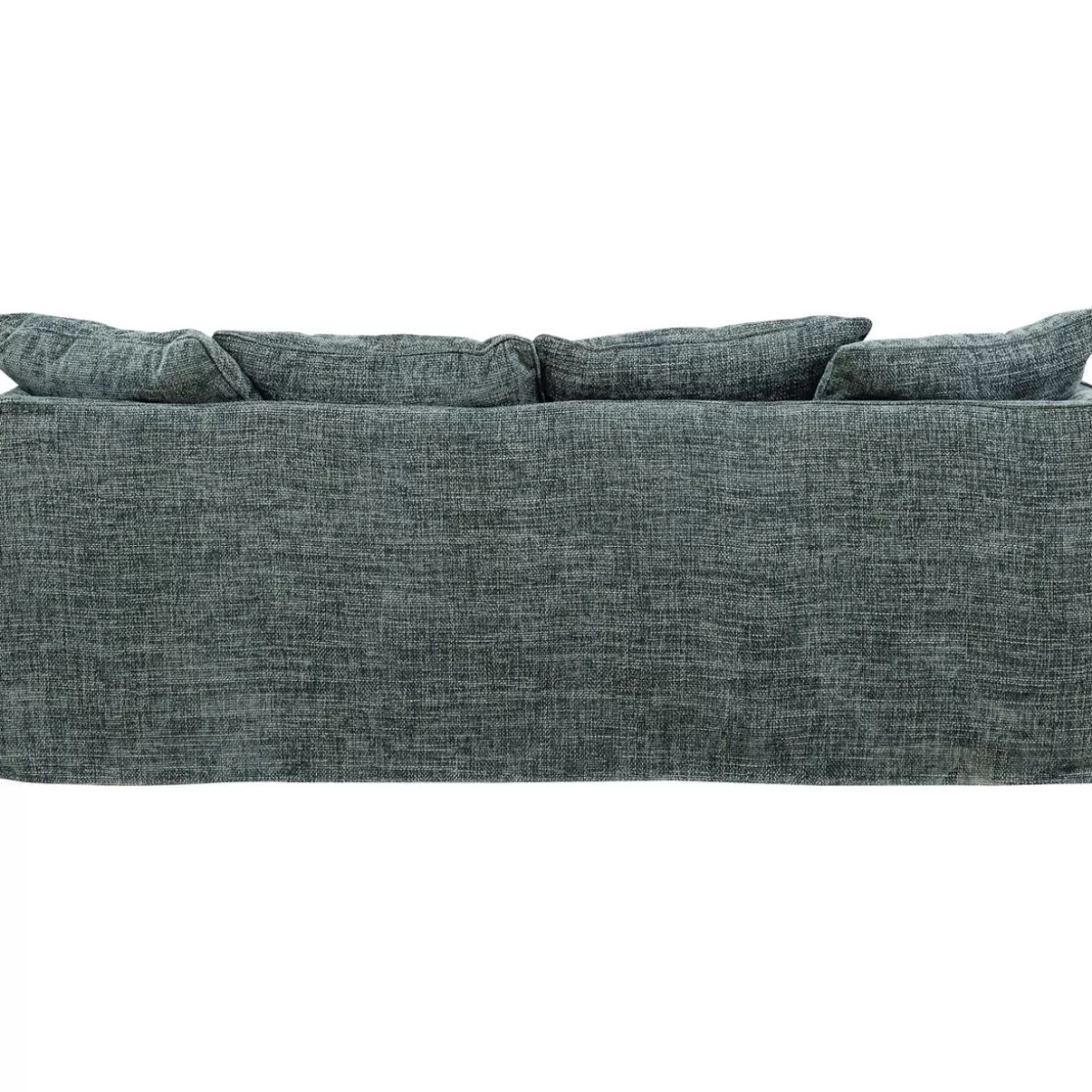Divano Sofà Design KARE Boheme 230 cm - Rivestimento in Velvet Verde Acqua con Stile Bohemien, Schienale Modulare e Gambe in Legno per Salotti Spaziosi