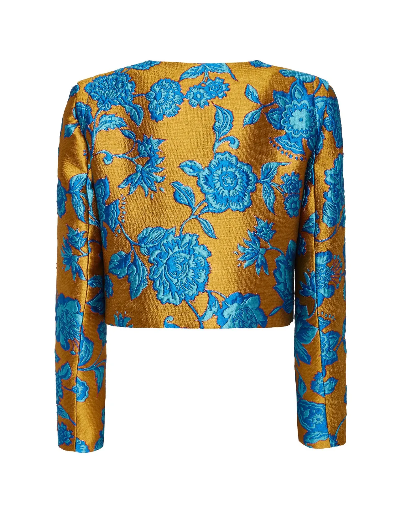 Giacca Elegante con Ricami Bijoux Turchese - Trama Jacquard di Lusso by La DoubleJ