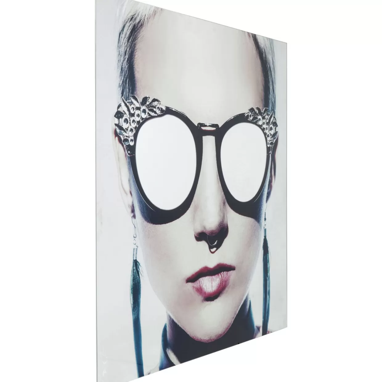 Quadro decorativo moderno in vetro metallizzato - Stile glamour femminile 120x120 cm | Design esclusivo KARE