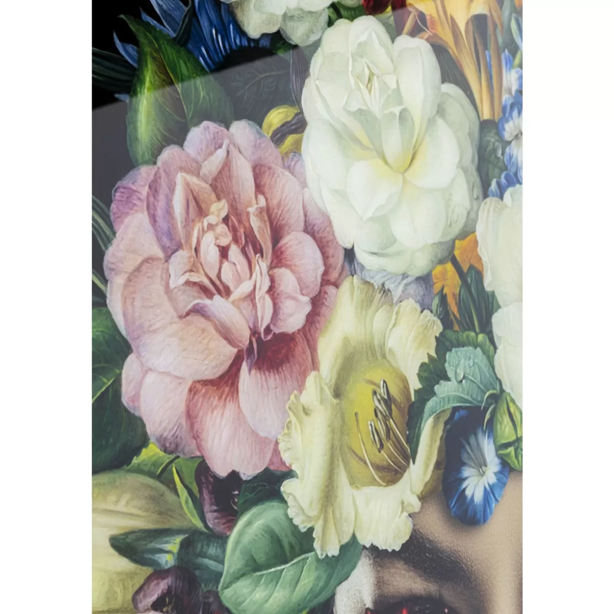 KARE Design Quadro Artistico - Donna Floreale in Cristallo - Decorazione Murale 100x100 cm