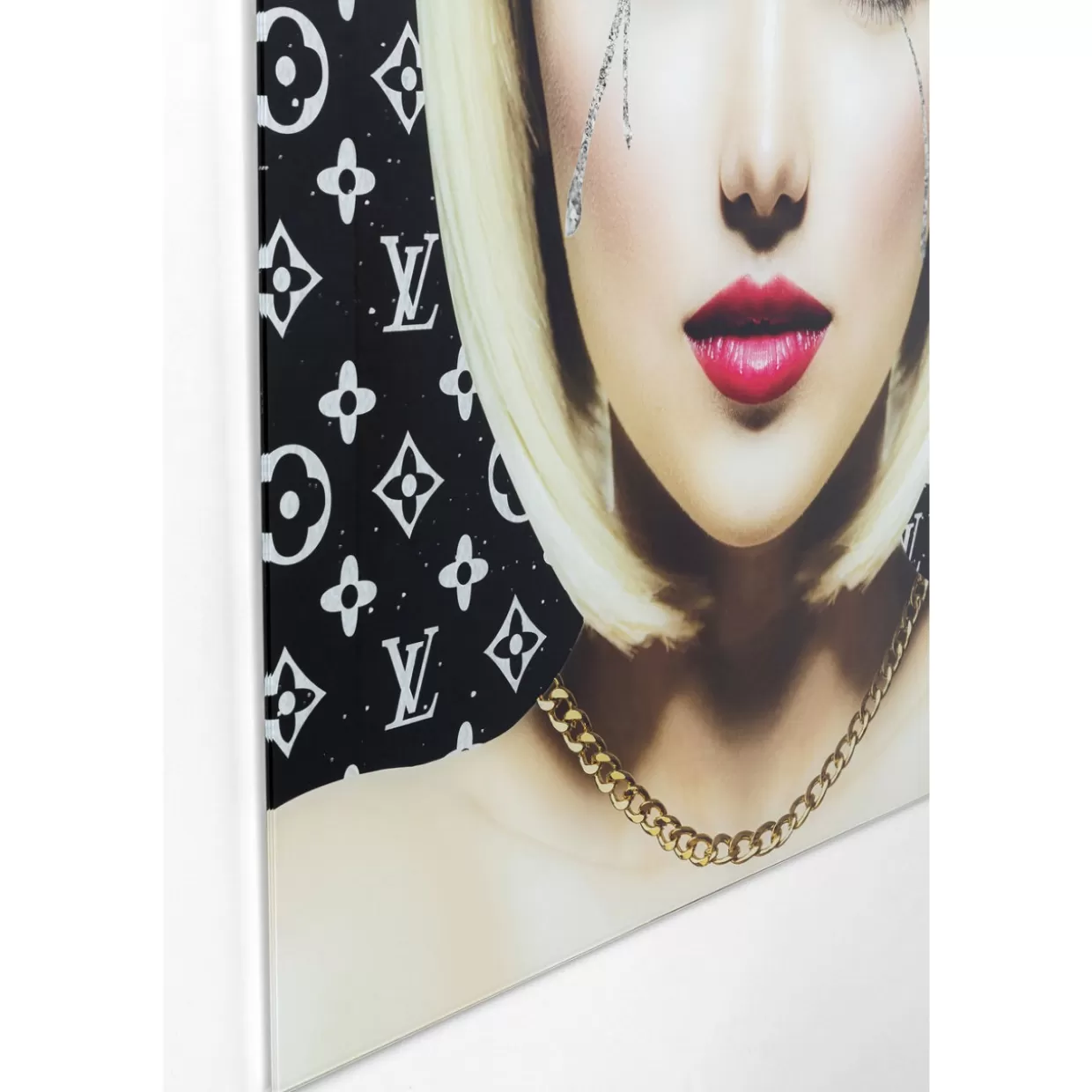 KARE Design Quadri Moderni | Vetro Artistico con Effetto Occhi Liquidi, 80x80 cm - Decorazione Murale Contemporanea