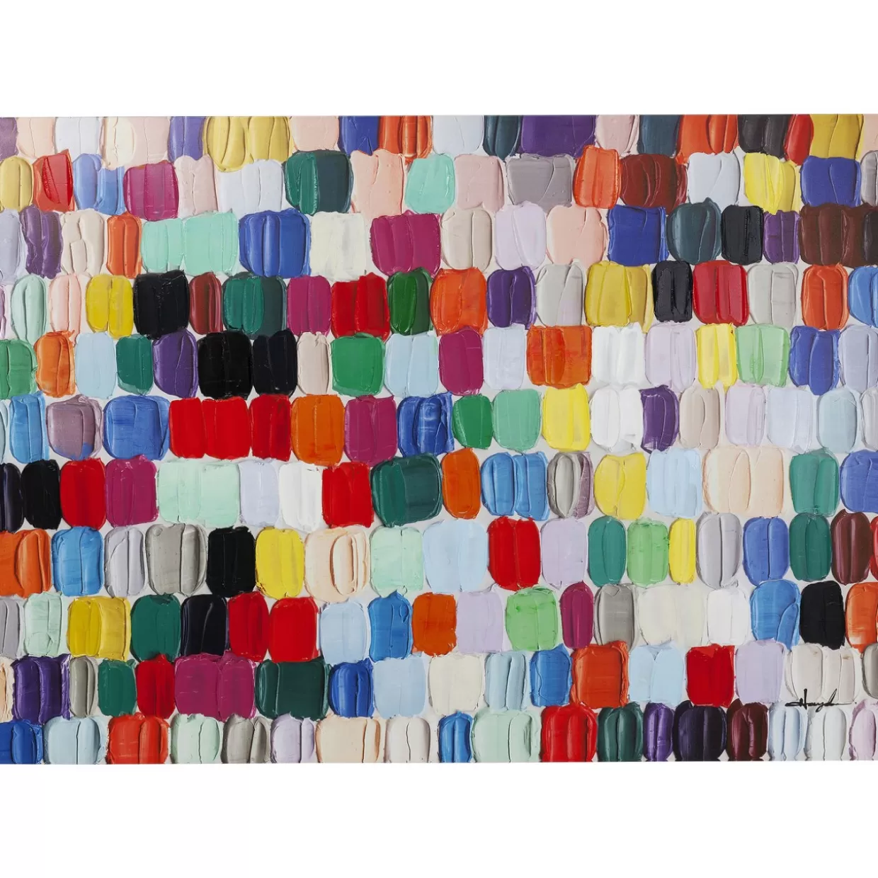 Quadro Moderno con Effetto Punti Colorati - Design Esclusivo KARE, Formato 140x200 cm