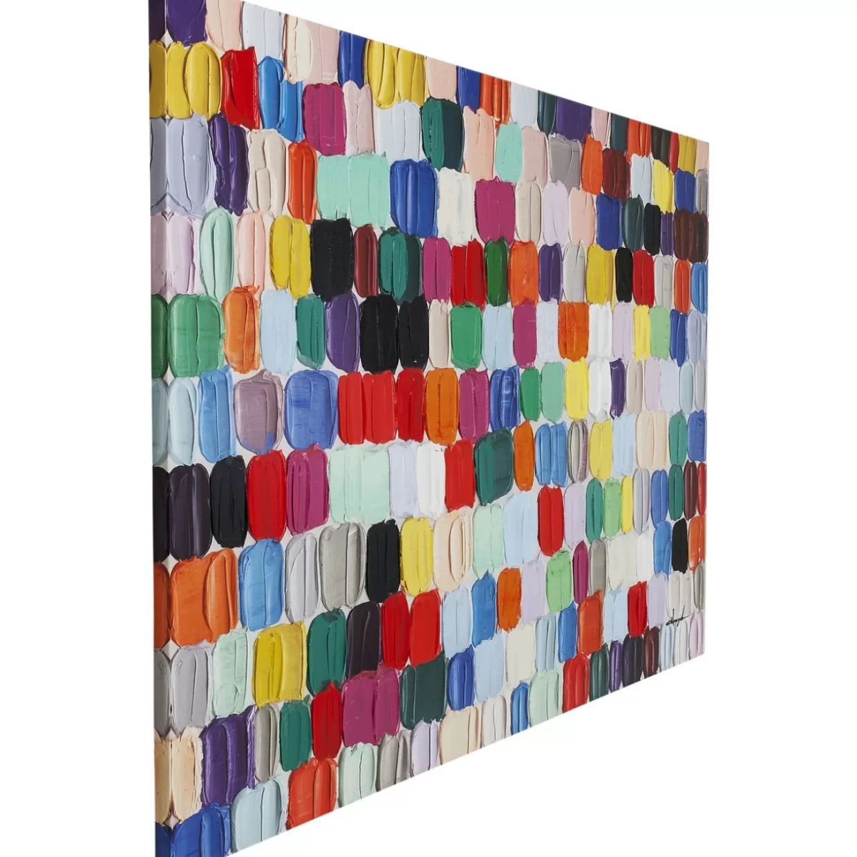 Quadro Moderno con Effetto Punti Colorati - Design Esclusivo KARE, Formato 140x200 cm