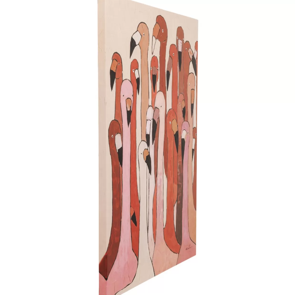 KARE Design Quadro Raffinato - Incontro di Fenicotteri Artistico 120x90 cm