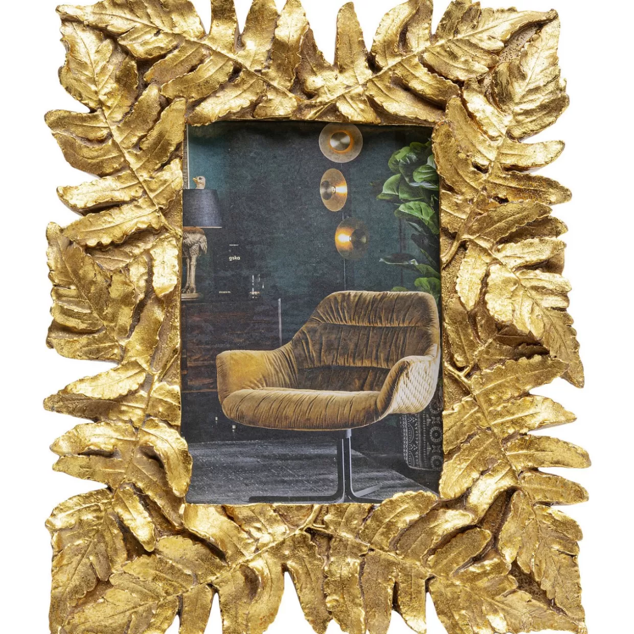 KARE Design - Cornice Decorativa con Foglie Dorate per Regali ed Elementi d'Arredo