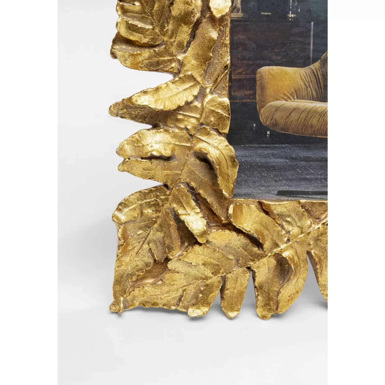 KARE Design - Cornice Decorativa con Foglie Dorate per Regali ed Elementi d'Arredo