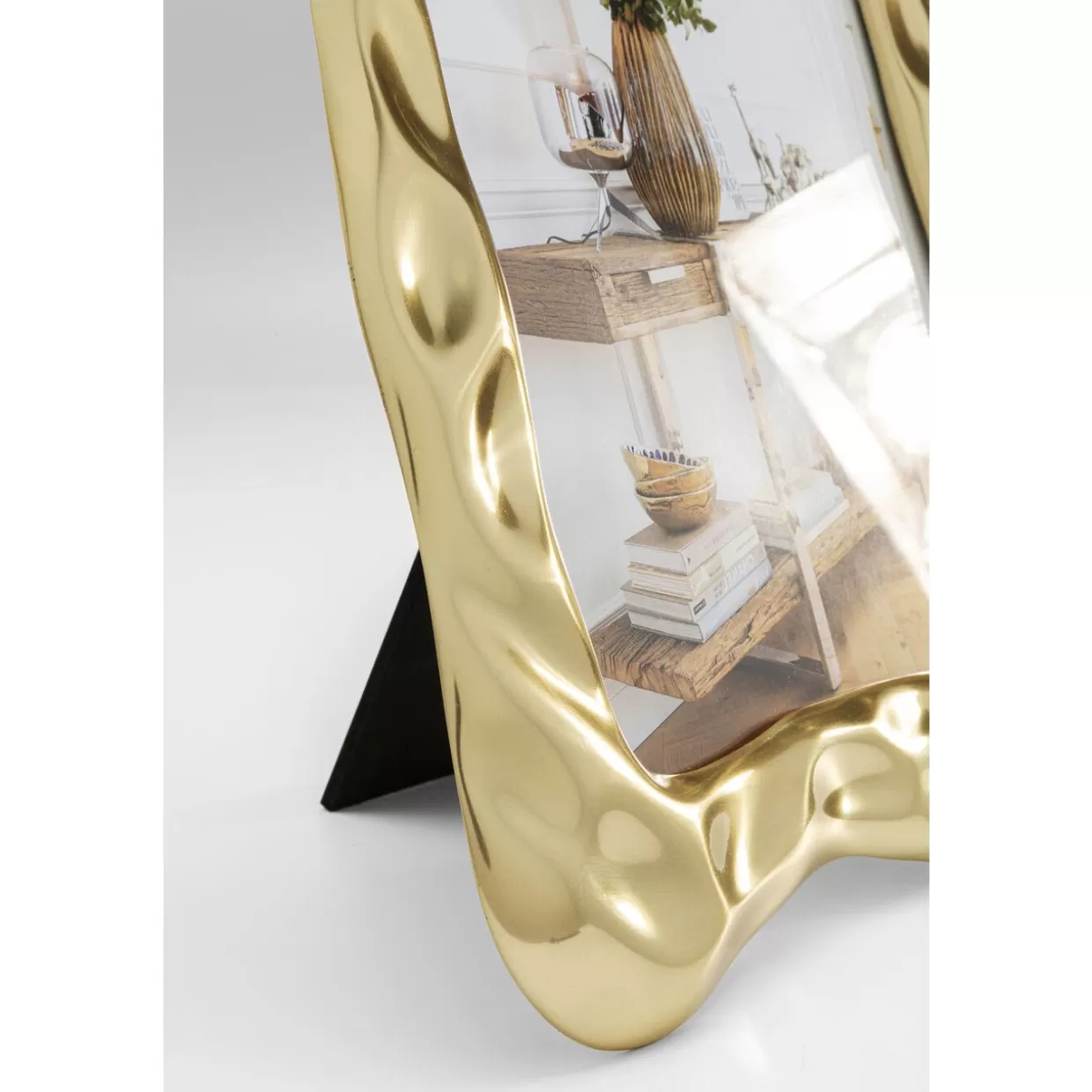 Cornice da Parete Elegante Jade Swing in Oro 13x18 cm - Portafoto Decorativo per Regali Esclusivi KARE Design