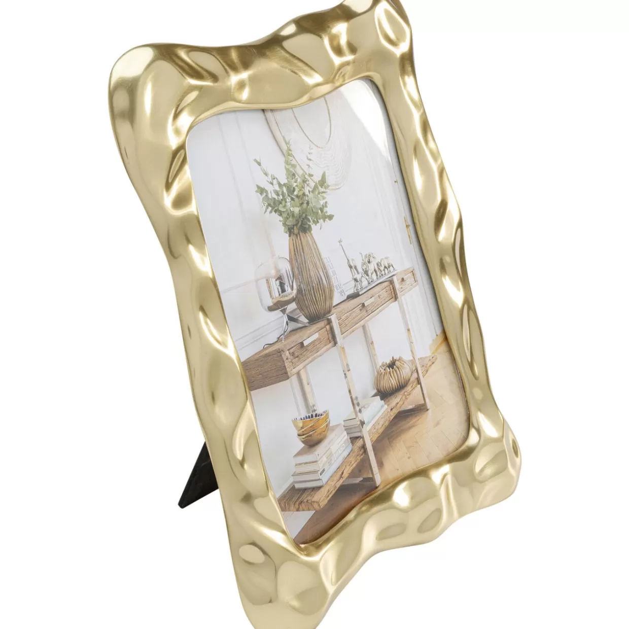 Cornice da Parete Elegante Jade Swing in Oro 13x18 cm - Portafoto Decorativo per Regali Esclusivi KARE Design