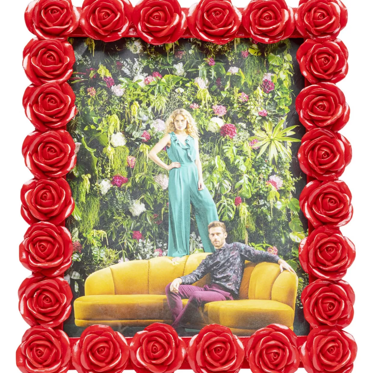 Cornice Decorativa KARE - Romantic Rose in Tonalità Rosso, 26x31 cm - Ideale per Arredamento e Regali