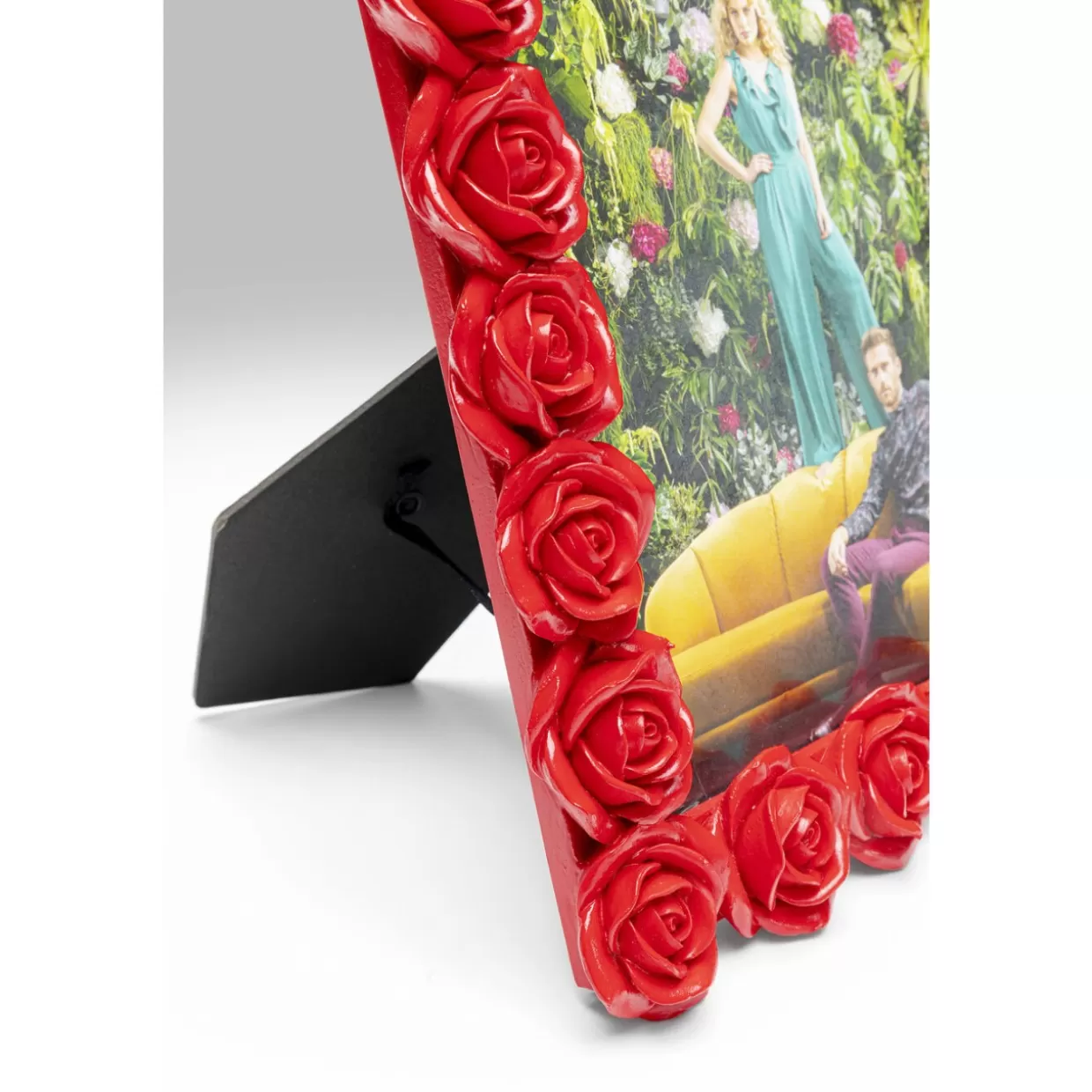Cornice Decorativa KARE - Romantic Rose in Tonalità Rosso, 26x31 cm - Ideale per Arredamento e Regali