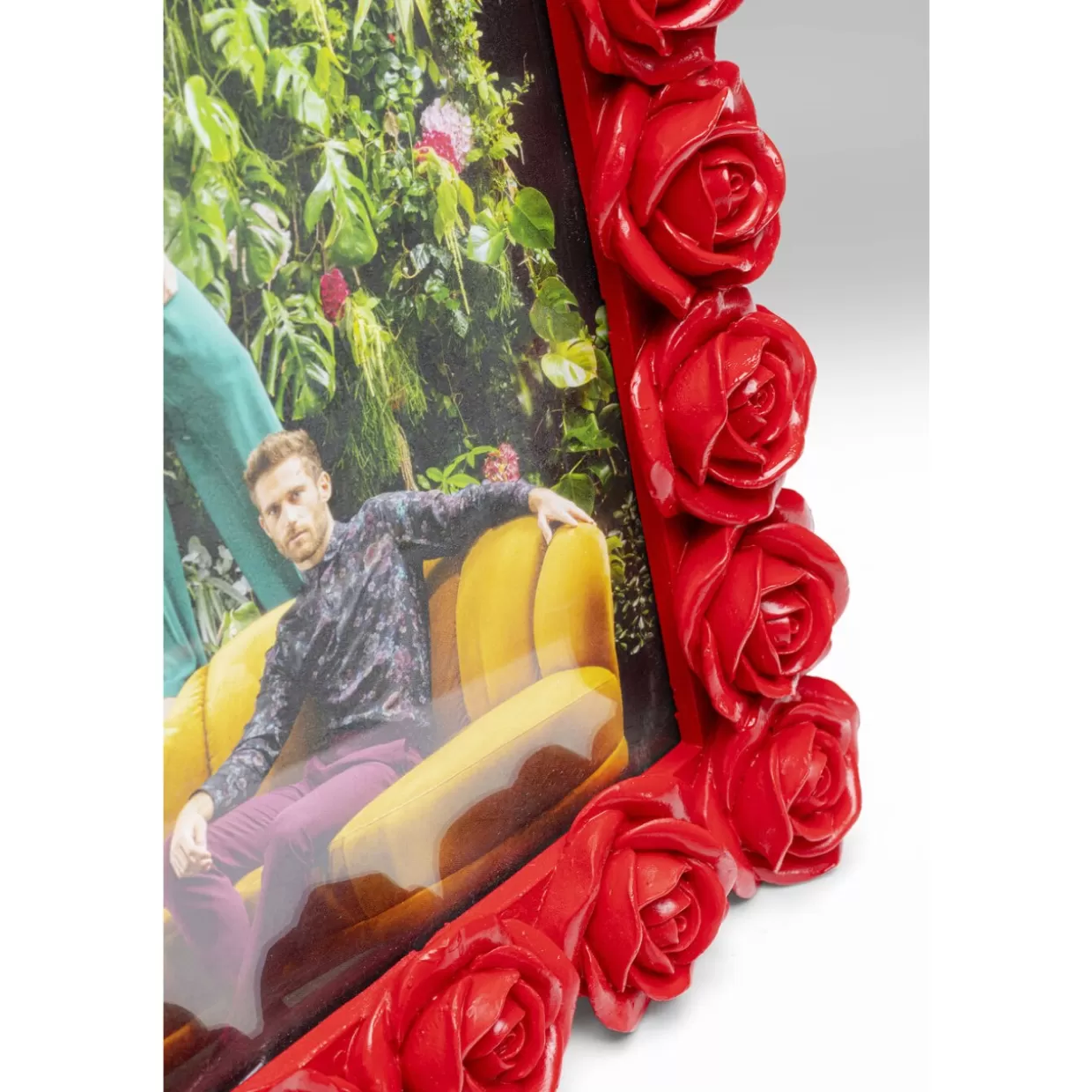 Cornice Decorativa KARE - Romantic Rose in Tonalità Rosso, 26x31 cm - Ideale per Arredamento e Regali