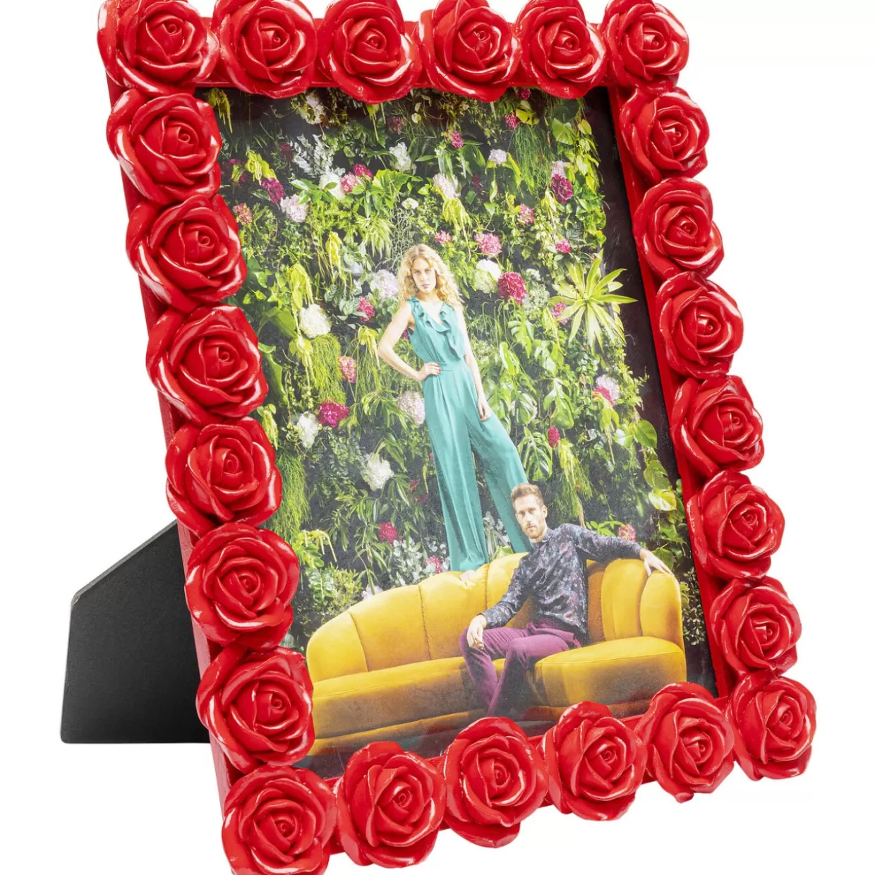Cornice Decorativa KARE - Romantic Rose in Tonalità Rosso, 26x31 cm - Ideale per Arredamento e Regali