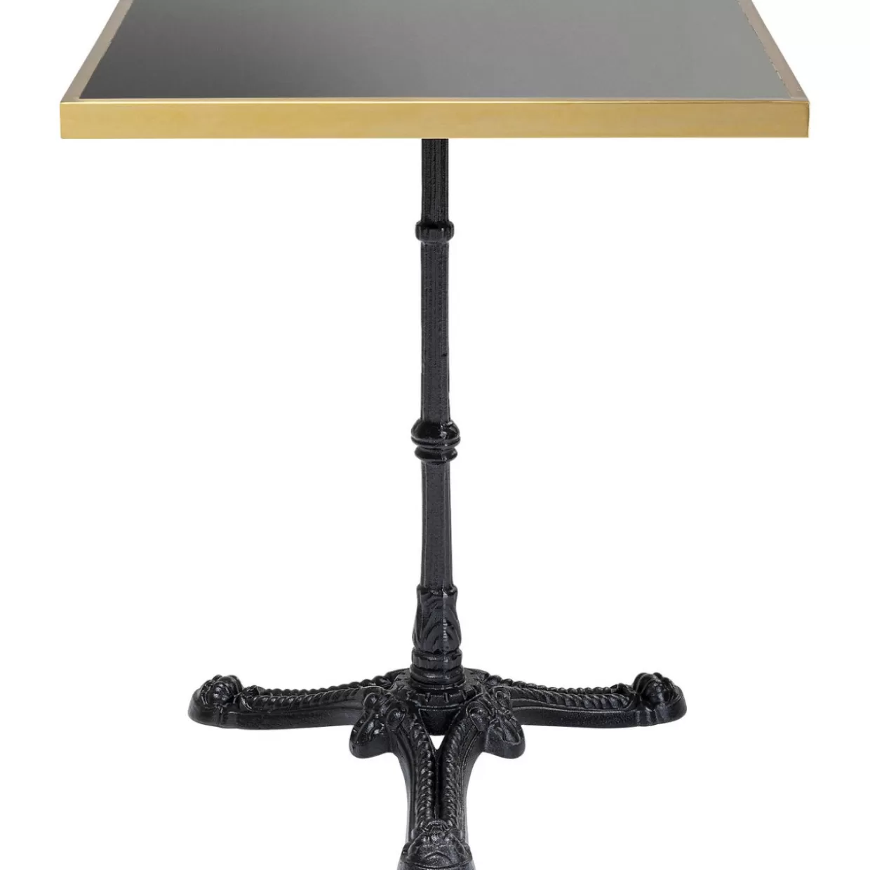 Tavolo Quadrato Design KARE per Bistrot - Struttura Moderna in Nero Opaco 60x60 cm, Ideale per Caffetterie e Arredi Contemporanei