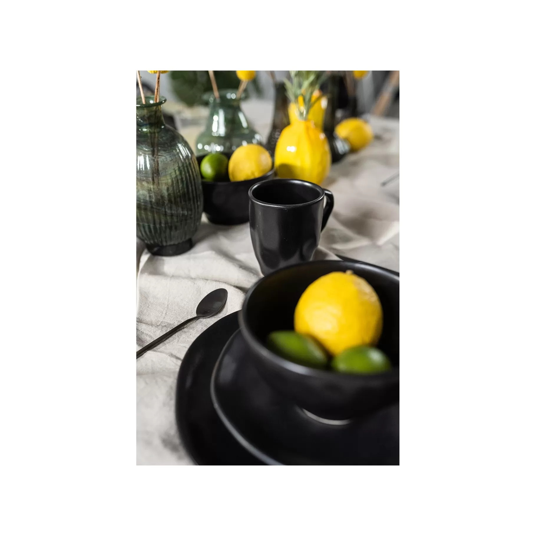 Clearance Bols Organic Noirs 15cm Set De 4   Vaisselle