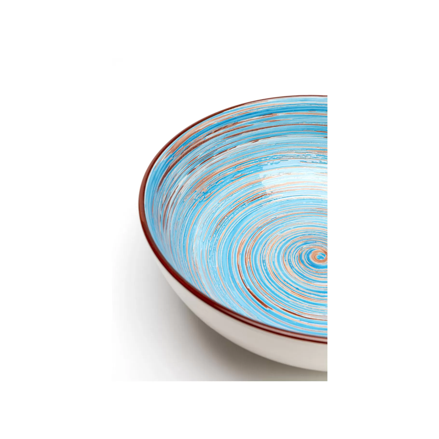 Online Bols Swirl Blue 22cm Set De 4   Vaisselle