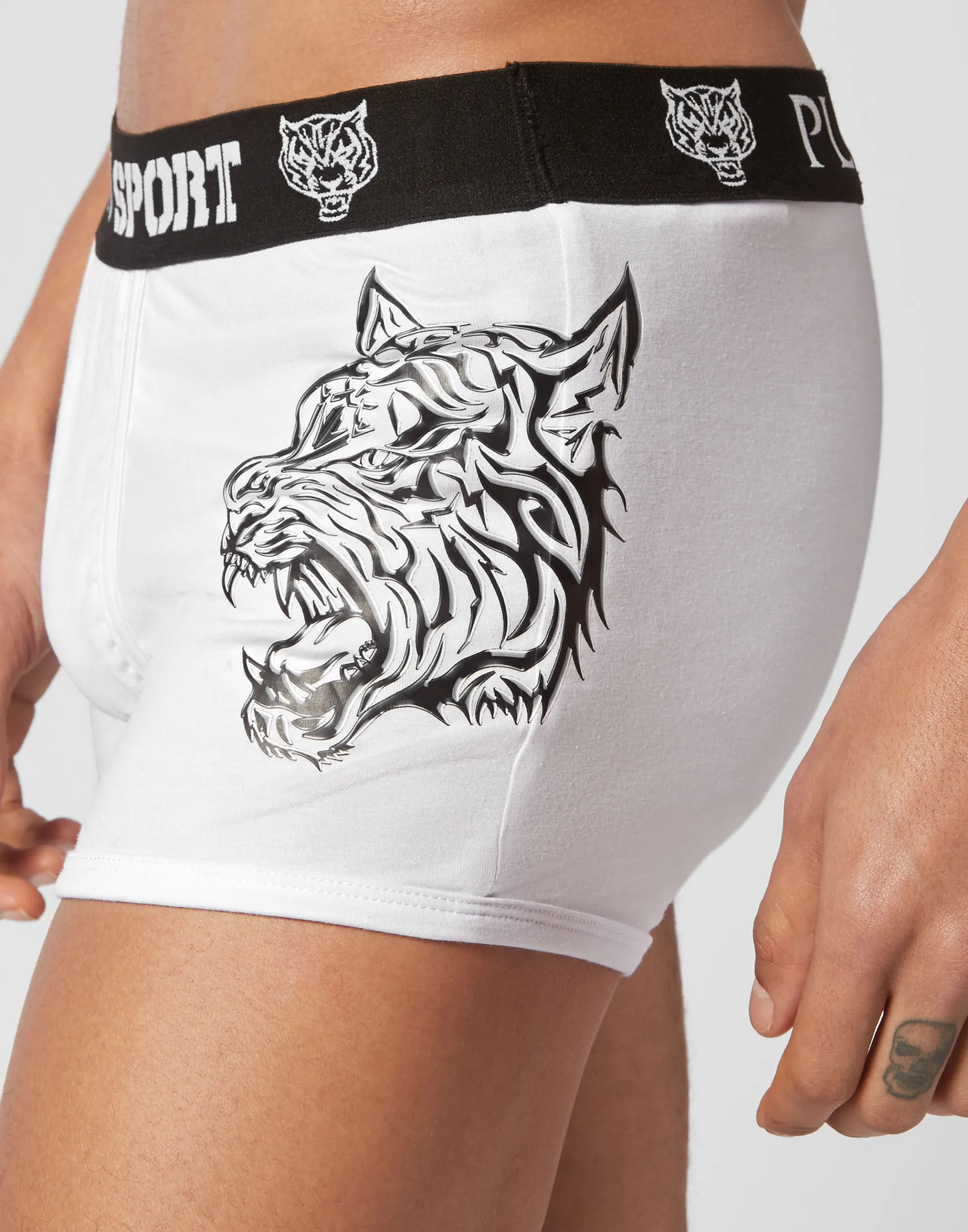 Boxer Sportivo Uomo con Stampa Tigre - Design Attivo e Confortevile per Movimenti Liberi