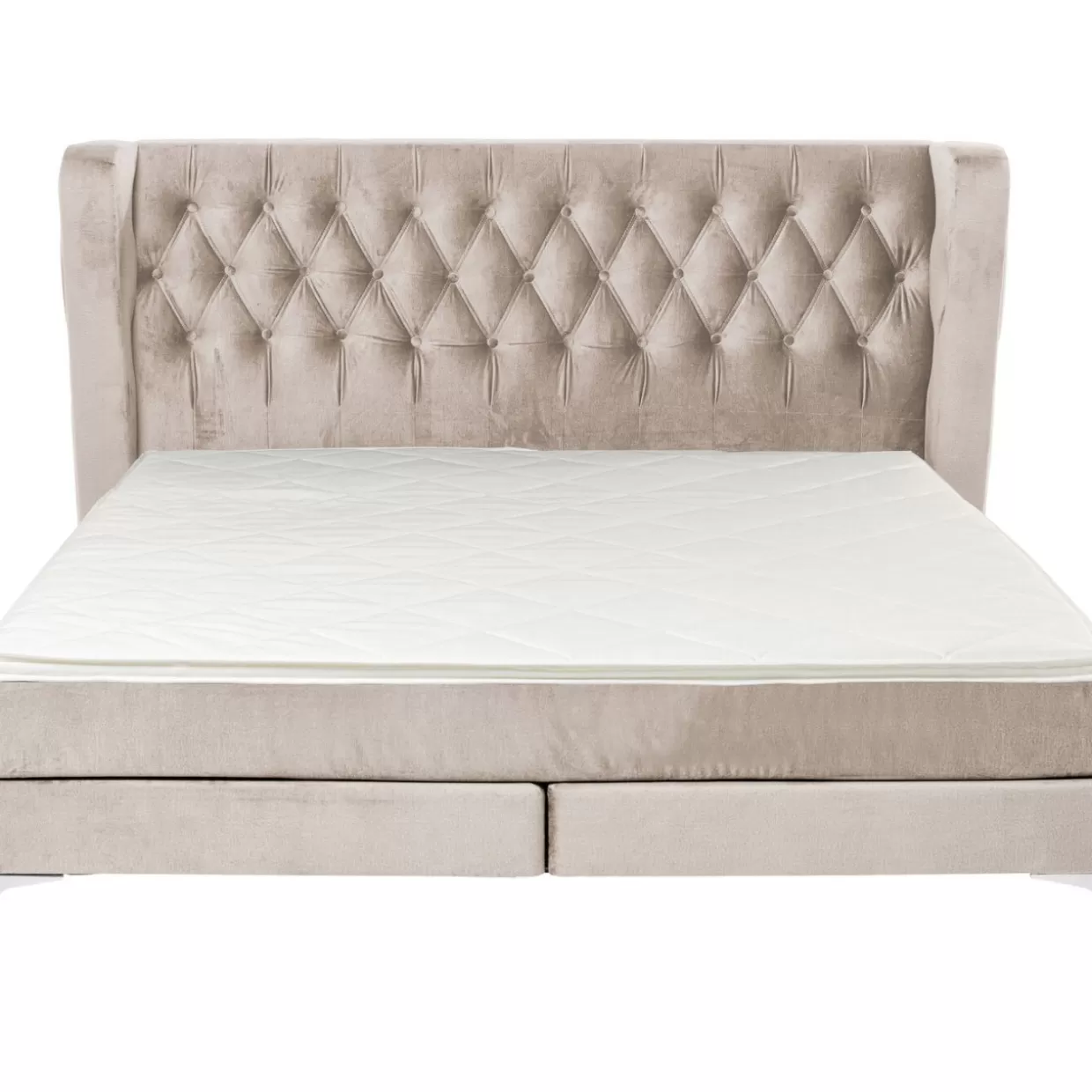 KARE Design - Letto Matrimoniale Elegante Benito Moon in Tonalità Crema 160x200 cm con Struttura Boxspring 

(Note: Ho mantenuto il termine 