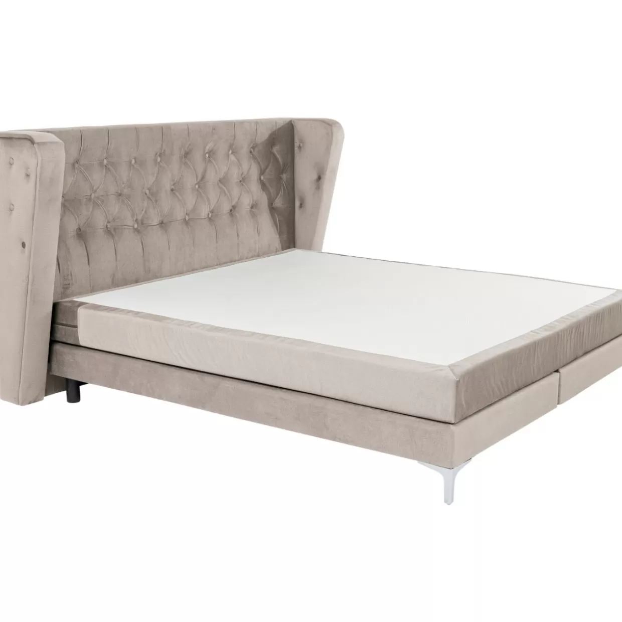 KARE Design - Letto Matrimoniale Elegante Benito Moon in Tonalità Crema 160x200 cm con Struttura Boxspring 

(Note: Ho mantenuto il termine 