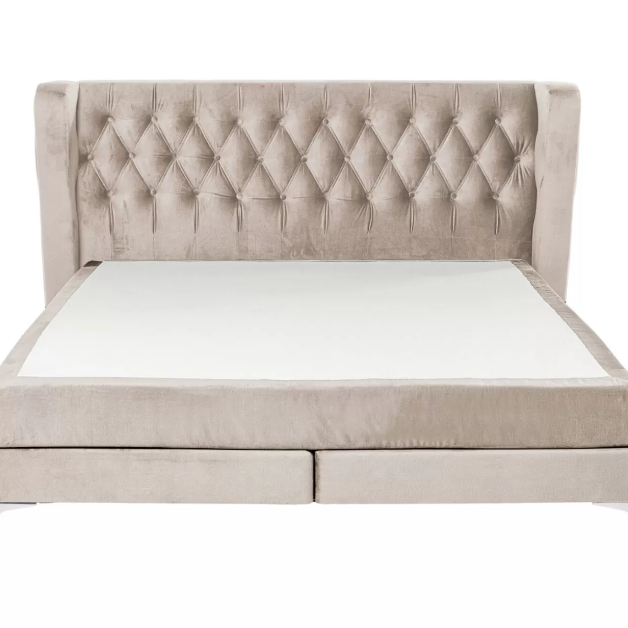 KARE Design - Letto Matrimoniale Elegante Benito Moon in Tonalità Crema 160x200 cm con Struttura Boxspring 

(Note: Ho mantenuto il termine 