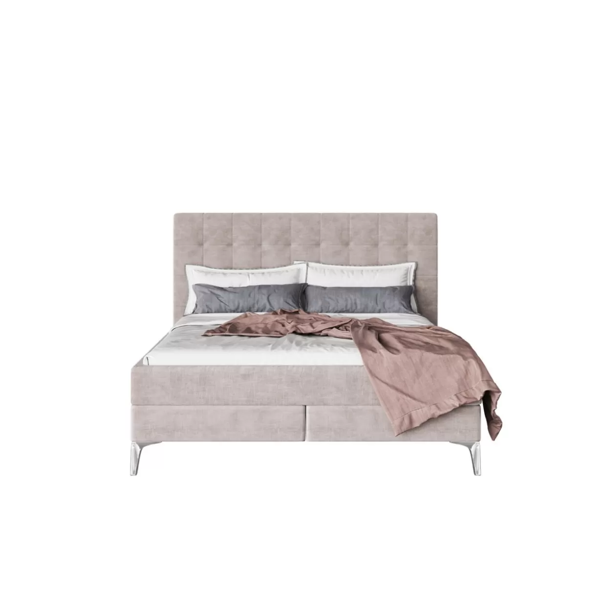 KARE Design Letto Boxspring Benito Star - Struttura Elegante in Crema 180x200 cm