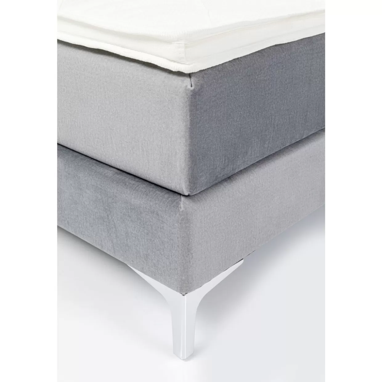 Letto Matrimoniale Benito Star in Grigio Antracite 180x200 cm - Struttura Boxspring con Rivestimento Premium