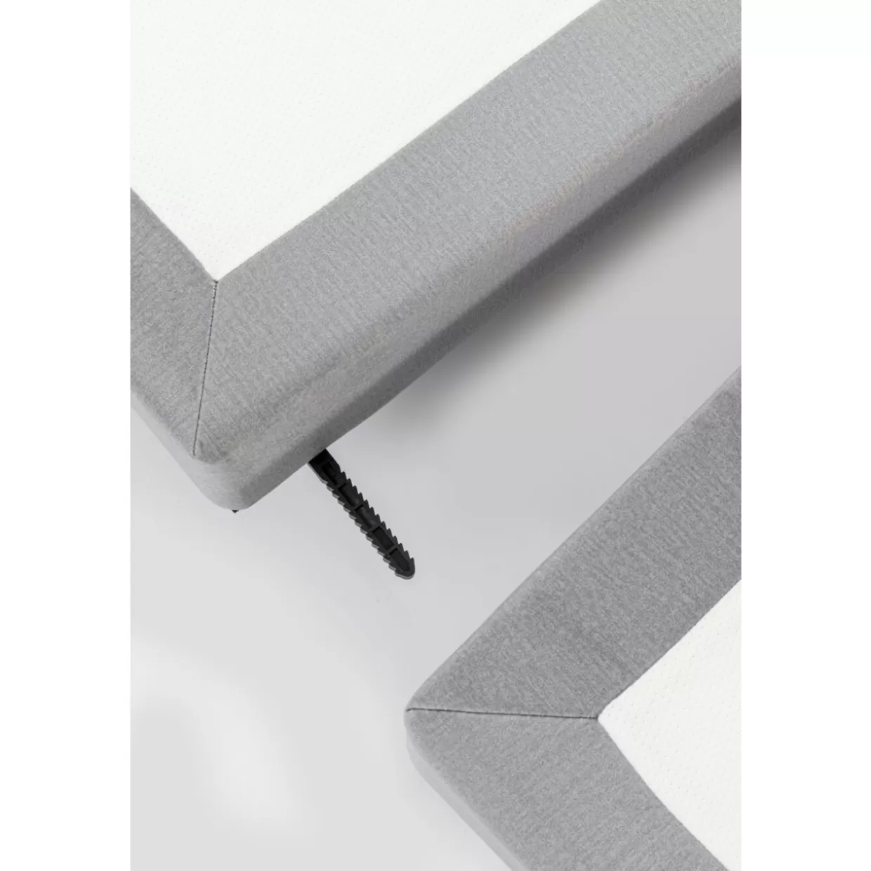 Letto Matrimoniale Benito Star in Grigio Antracite 180x200 cm - Struttura Boxspring con Rivestimento Premium