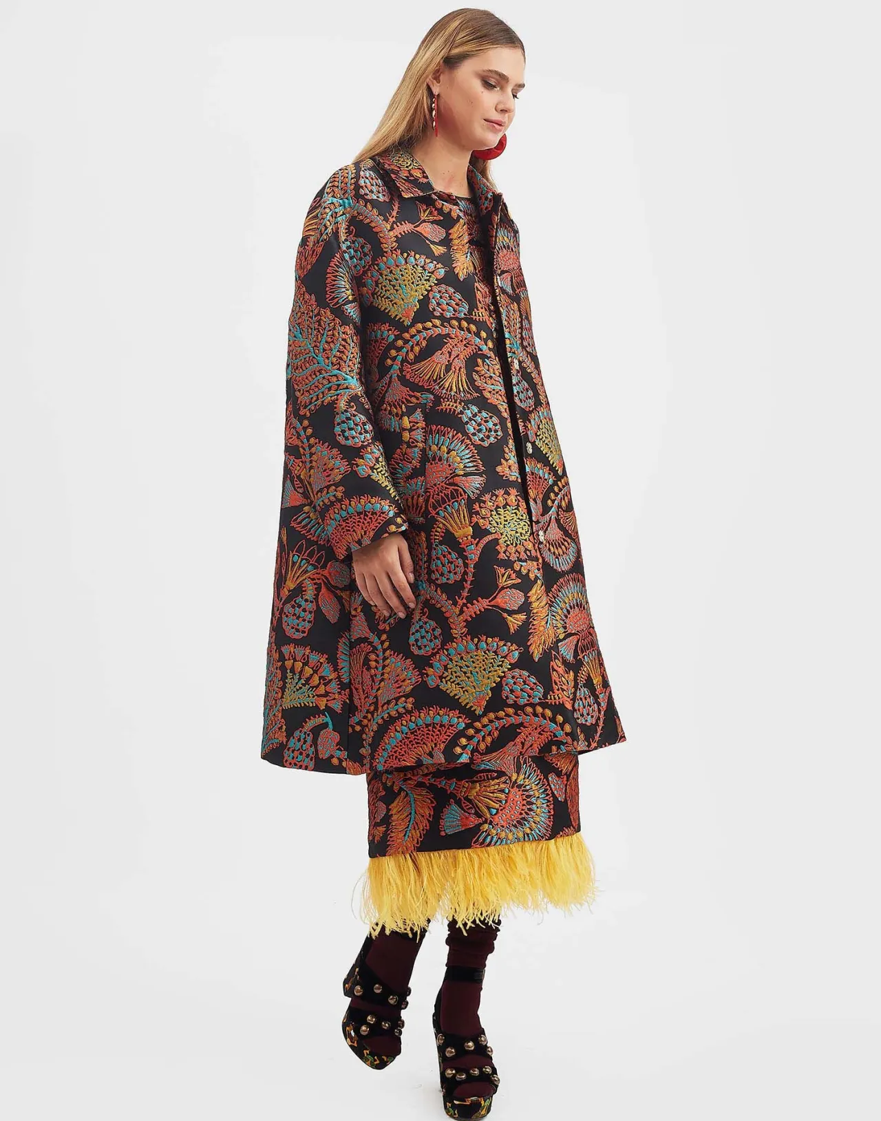 La DoubleJ Giacca Oversize in Jacquard - Nero Sicomoro, Design Elegante e Sartoriale