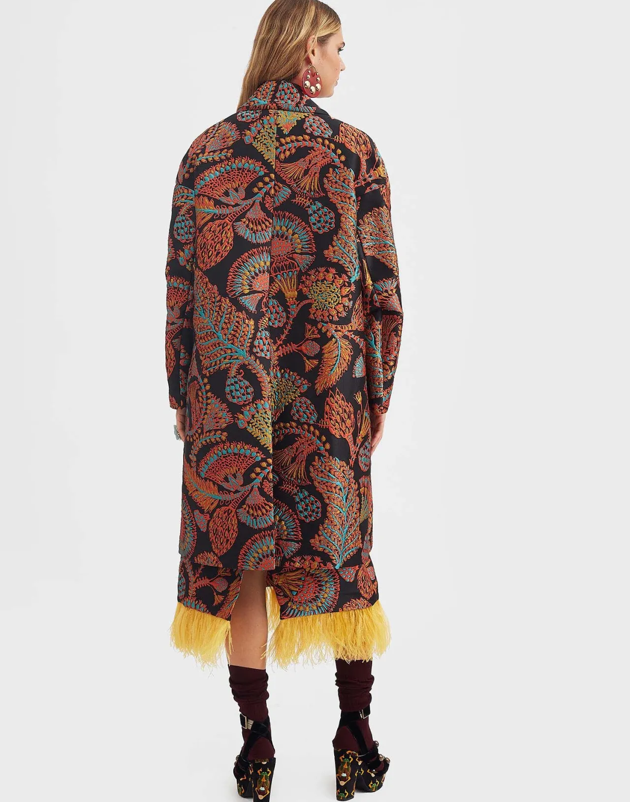La DoubleJ Giacca Oversize in Jacquard - Nero Sicomoro, Design Elegante e Sartoriale