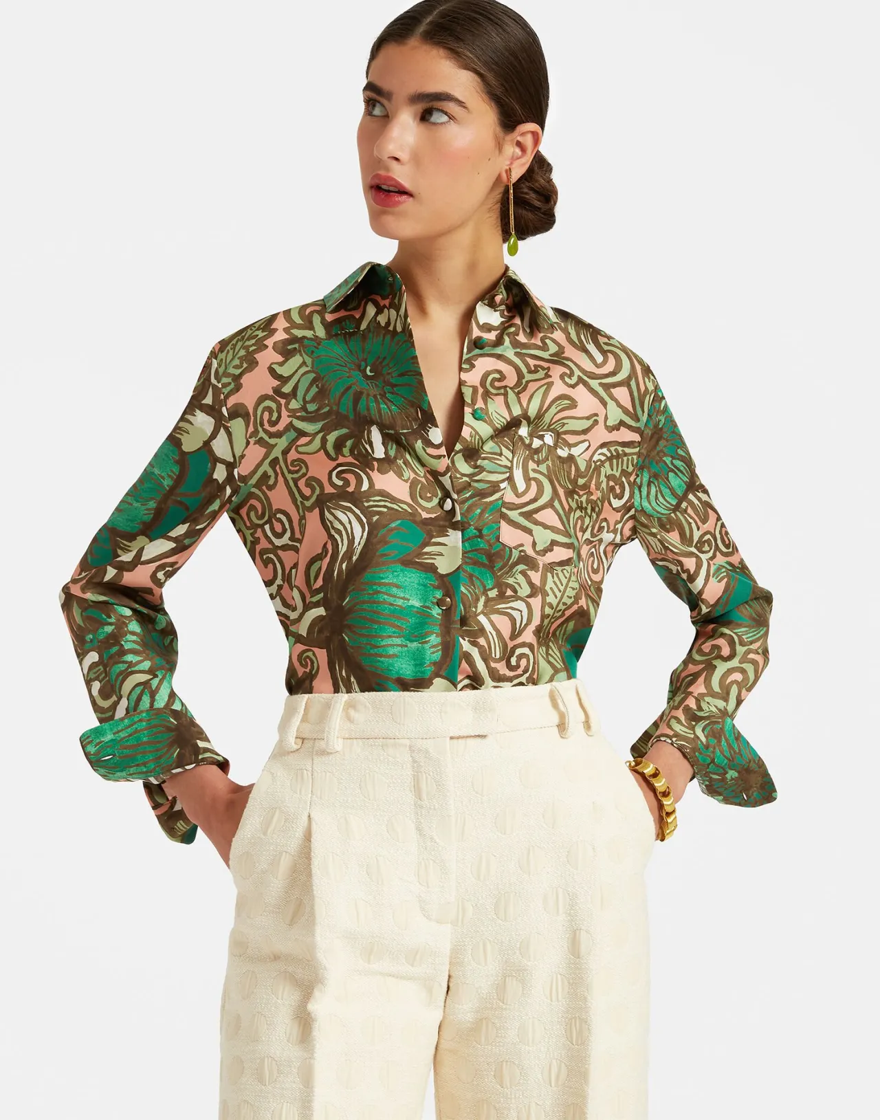 Camicia Elegante per Ragazzi in Seta Twill - Rosa Corallo by La DoubleJ Collection