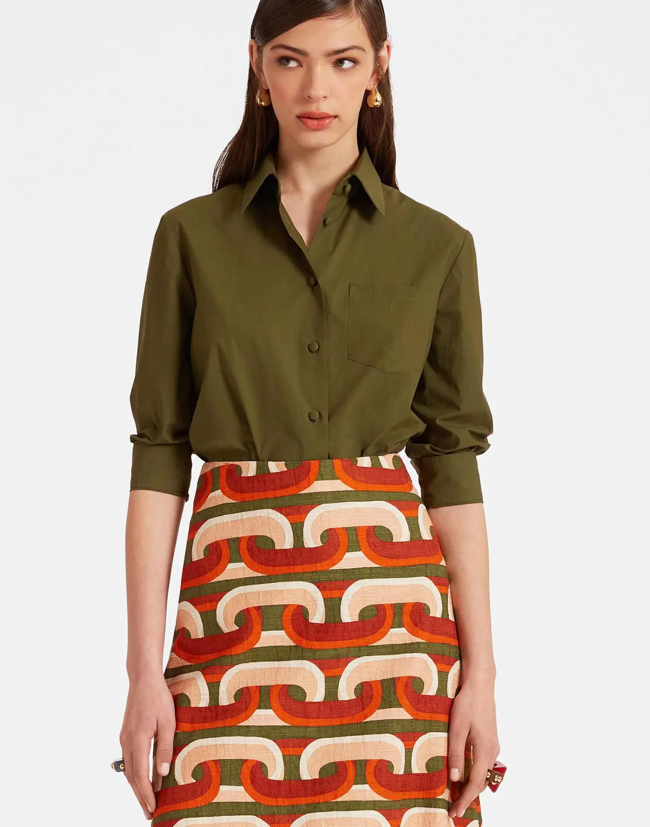 DoubleJ Camicia Ragazzo Mimetico - Poplin Fresco con Stile Casual, Ultime Occasioni Primavera