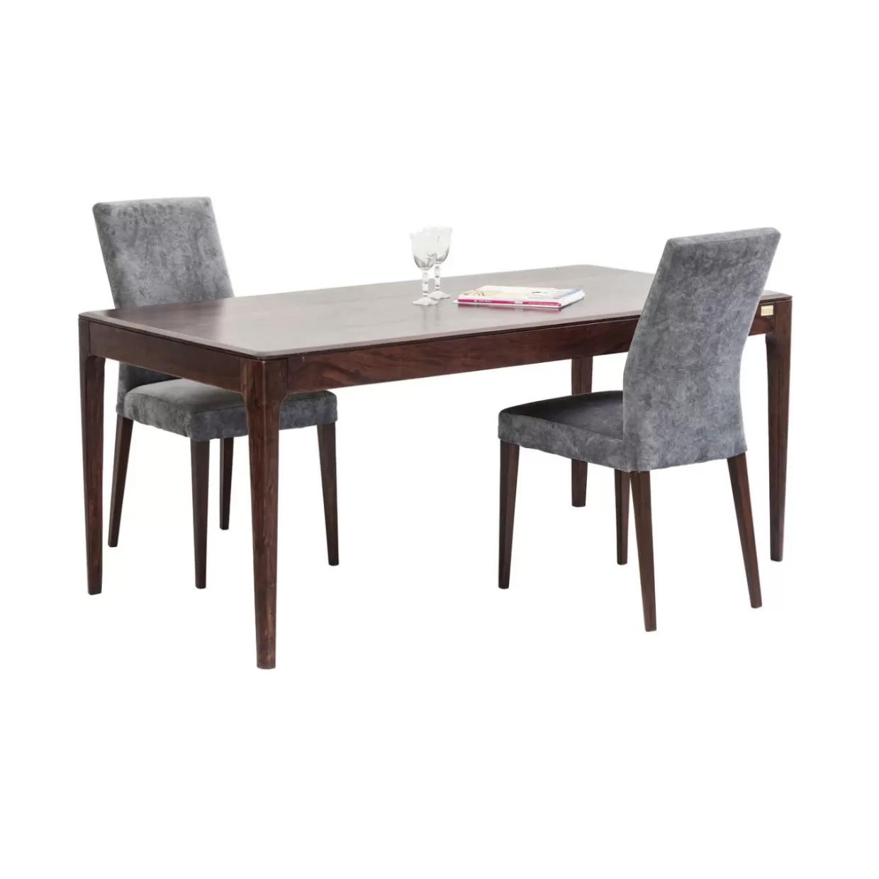 Tavolo design KARE in noce Brooklyn - Formato elegante 160x80 cm per ambienti raffinati