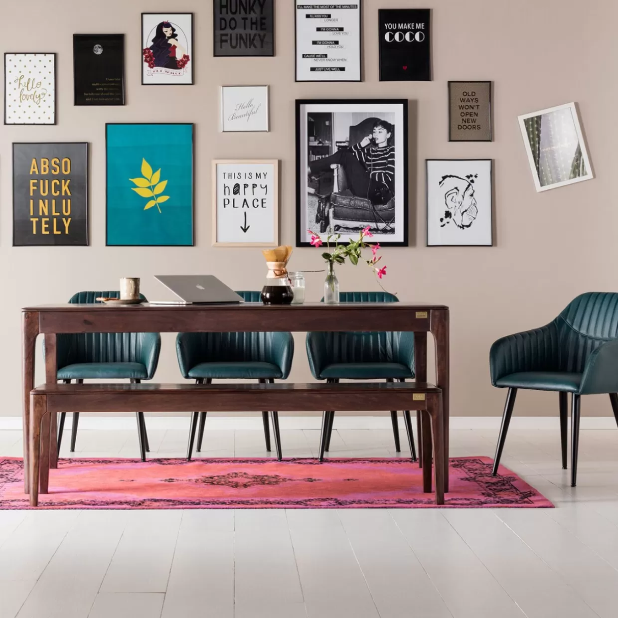 Tavolo design in legno di noce Brooklyn - KARE Design per ambienti moderni (175x90 cm)