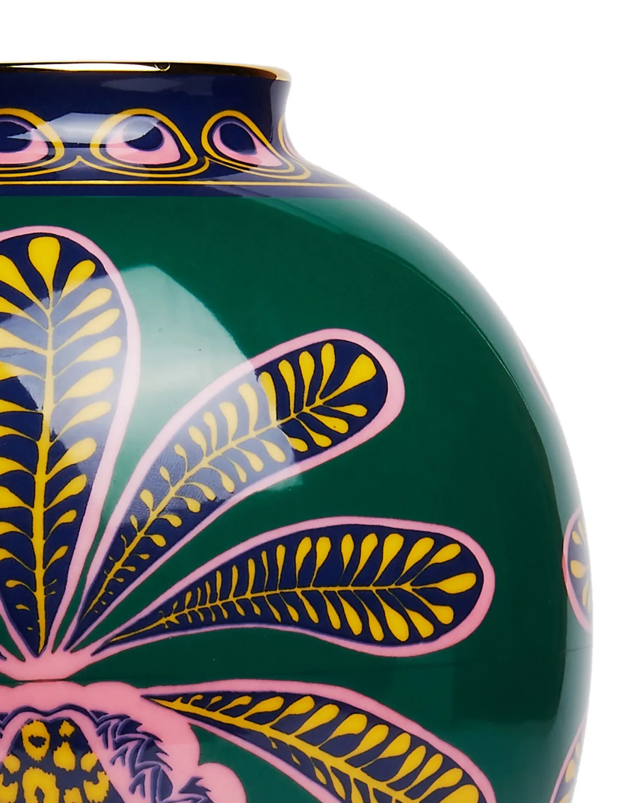 La DoubleJ - Vaso Bolla con Design Originale Ananas Verde in Ceramica Pregiata - Acclamata Collezione Estiva