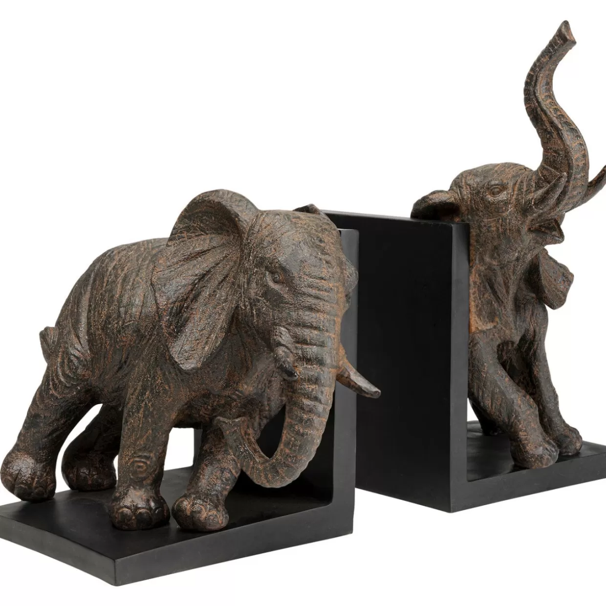 KARE Design - Fermalibri Elefanti in Tessuto, 25 cm - Coppia per Arredamento Moderno