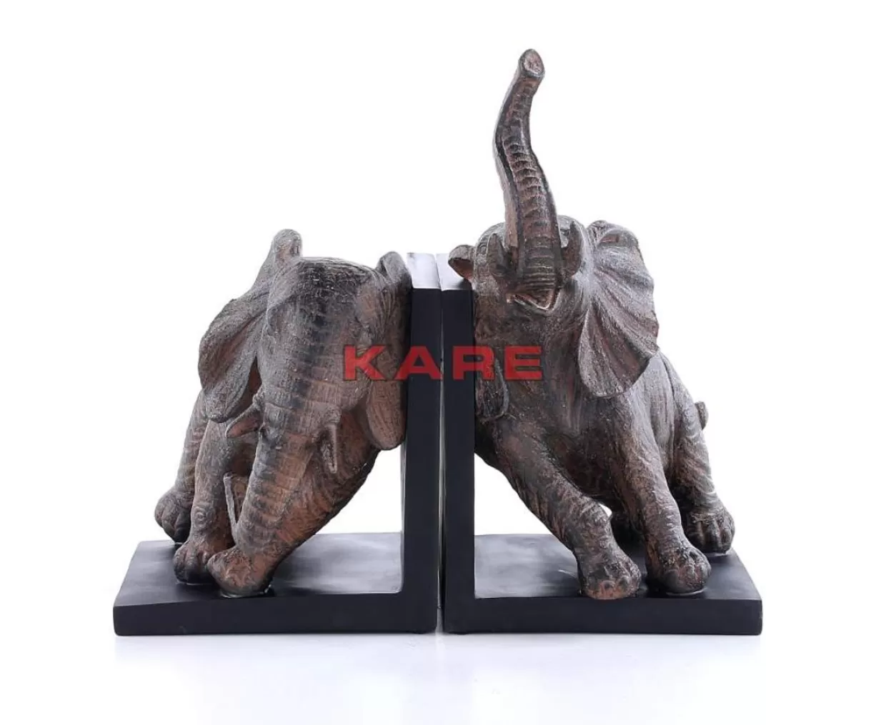 Porta libri decorativi elefanti stilizzati KARE - Coppia moderna per scaffali e regali (42 cm, set da 2)