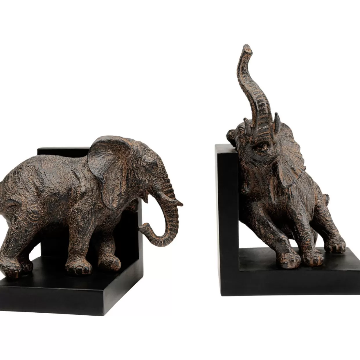 Porta libri decorativi elefanti stilizzati KARE - Coppia moderna per scaffali e regali (42 cm, set da 2)