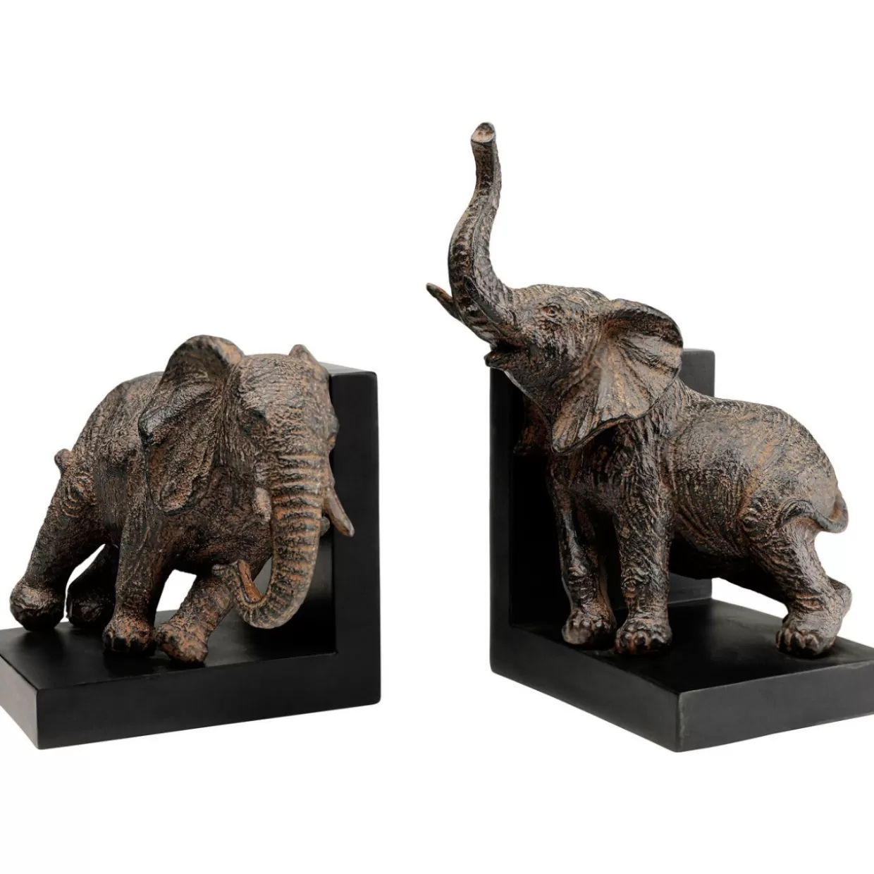 Porta libri decorativi elefanti stilizzati KARE - Coppia moderna per scaffali e regali (42 cm, set da 2)