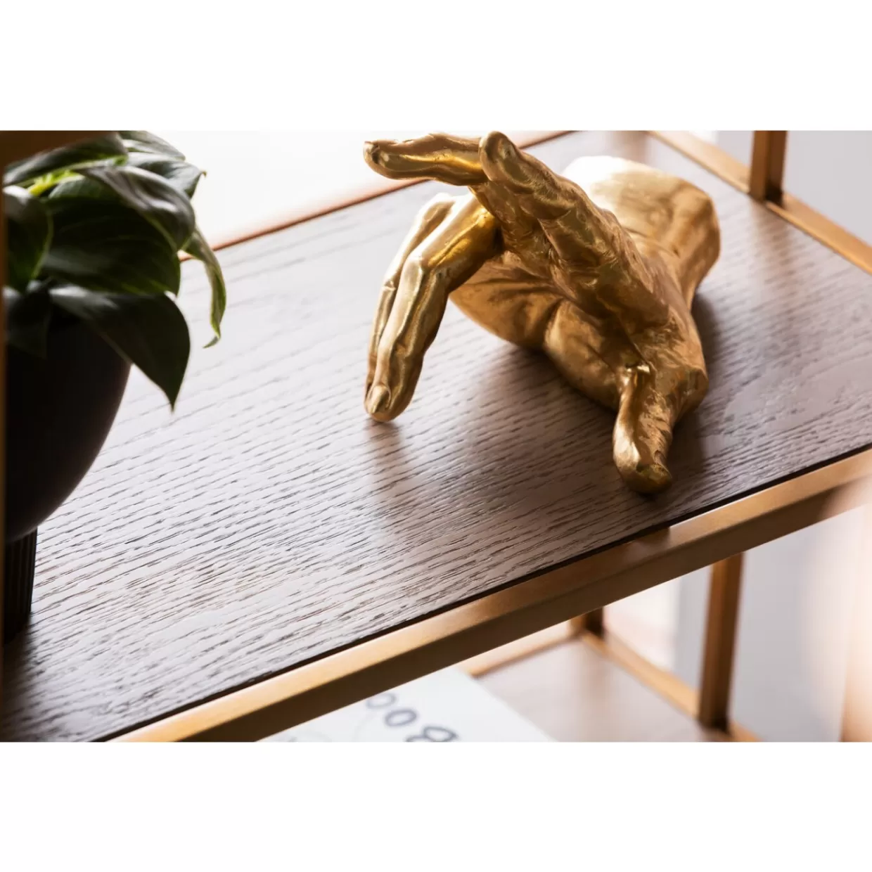 KARE Design - Accessori Decorativi e Regali | Sostalibri Originali con Mani Intrecciate - Confezione da 2 Pezzi per Librerie Creative