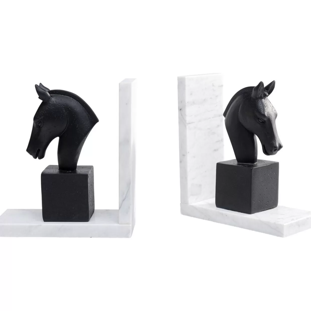 Cavallini Porta-Libri Artistici KARE - Coppia Decorativa per Librerie Moderni 

Accessori da Scrivania in Stile Equino - Set di 2 Soggetti Libreria KARE Design 

Portalibri Creativi a Forma di Cavallo - Duetto Decorativo per Appassionati d'Arredamento