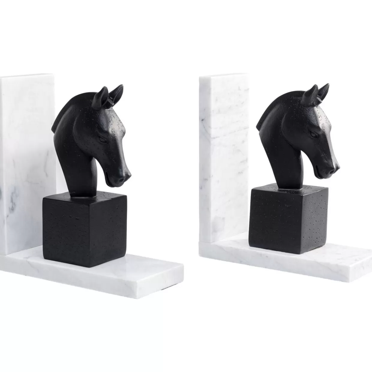 Cavallini Porta-Libri Artistici KARE - Coppia Decorativa per Librerie Moderni 

Accessori da Scrivania in Stile Equino - Set di 2 Soggetti Libreria KARE Design 

Portalibri Creativi a Forma di Cavallo - Duetto Decorativo per Appassionati d'Arredamento