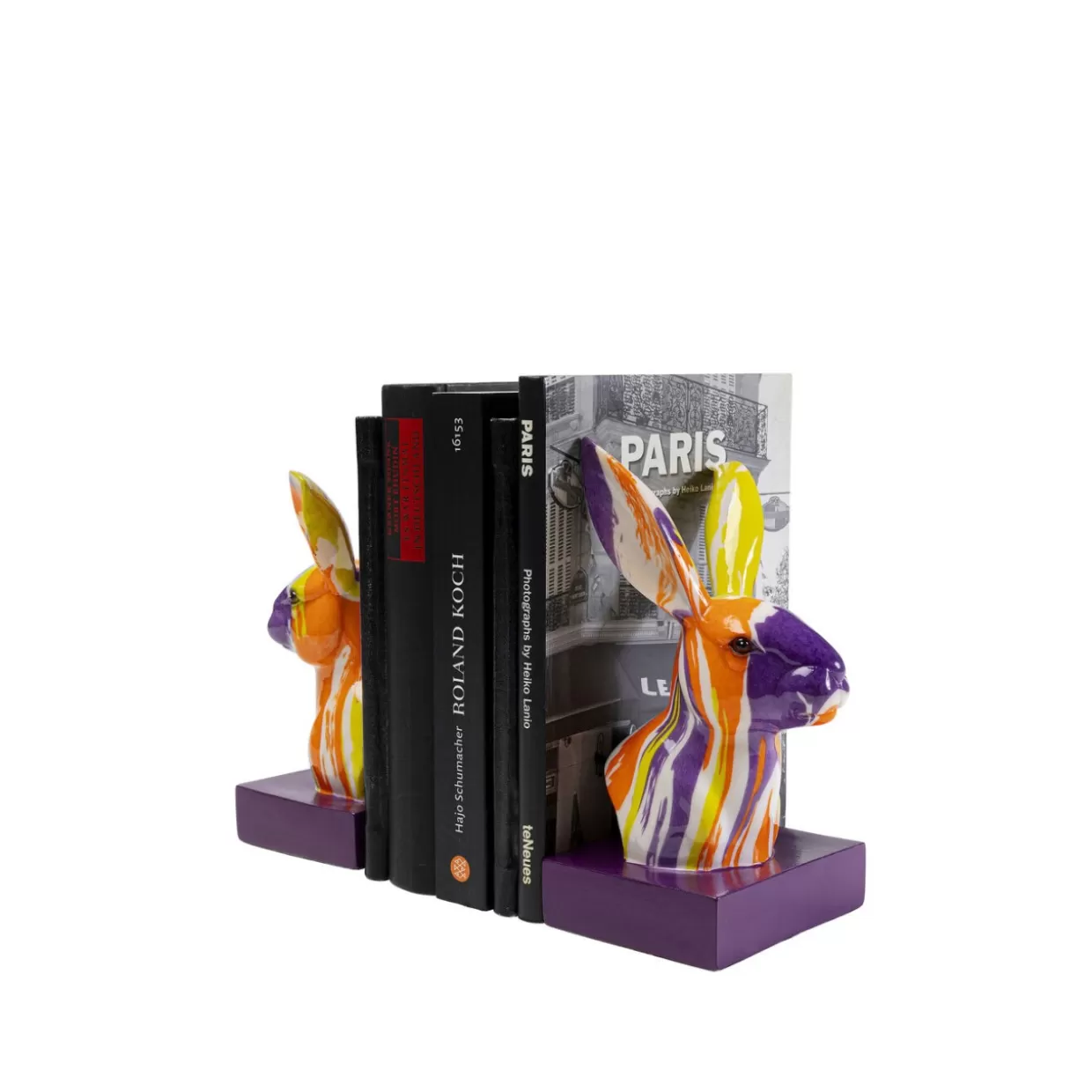 Portaoggetti Originale a Forma di Coniglio per Libreria - Coppia Decorativa Festosa, Design Moderno KARE 

Soglibro Tematico Coniglietti Holi - Decorazione per Libri e Regali Unici, Set da 2 Pezzi KARE Design 

Portalibri Artistici Conigli Festa dei Colori - Doppio Set Decorativo con Stile Contemporaneo, Idea Regalo KARE