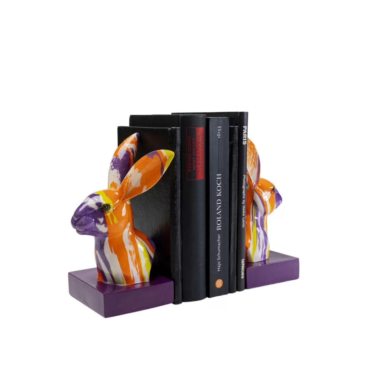Portaoggetti Originale a Forma di Coniglio per Libreria - Coppia Decorativa Festosa, Design Moderno KARE 

Soglibro Tematico Coniglietti Holi - Decorazione per Libri e Regali Unici, Set da 2 Pezzi KARE Design 

Portalibri Artistici Conigli Festa dei Colori - Doppio Set Decorativo con Stile Contemporaneo, Idea Regalo KARE