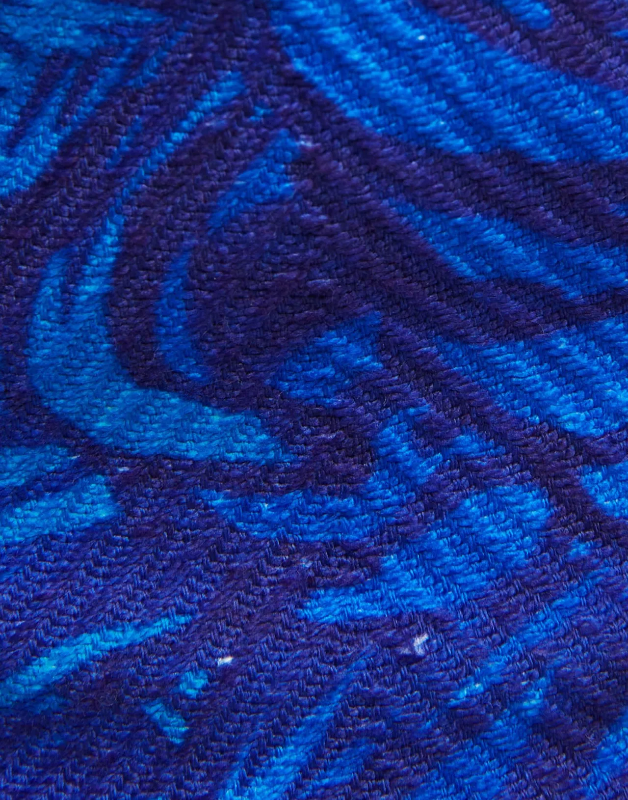 La DoubleJ - Cappello Bucket in Cotone con Motivo Chevron e Anemoni Ricamati a Mano
