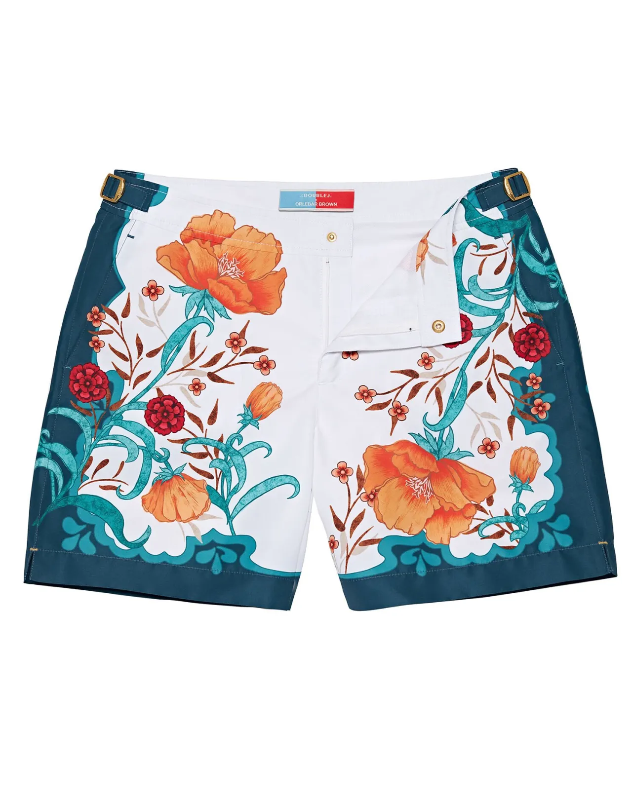 Nuovi Shorts da Bagno Bulldog La DoubleJ - Morpheus Arancio Placé in Poliestere Riciclato con Tocco Eco-Chic, Stagione 2024
